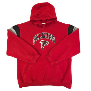 Atlanta Falcons Hoodie Large Youth Pullover Red NFL Team Apparel Fleece Football